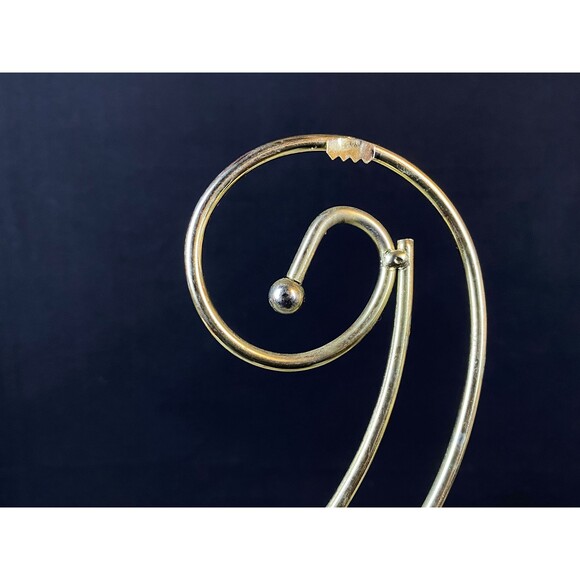 Vintage Gold Tone Scroll Candle Sconce Metal Candle Holder Taper Candle 16.5” - Picture 4 of 8